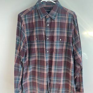 Banana Republic Burgundy Flannel Shirt